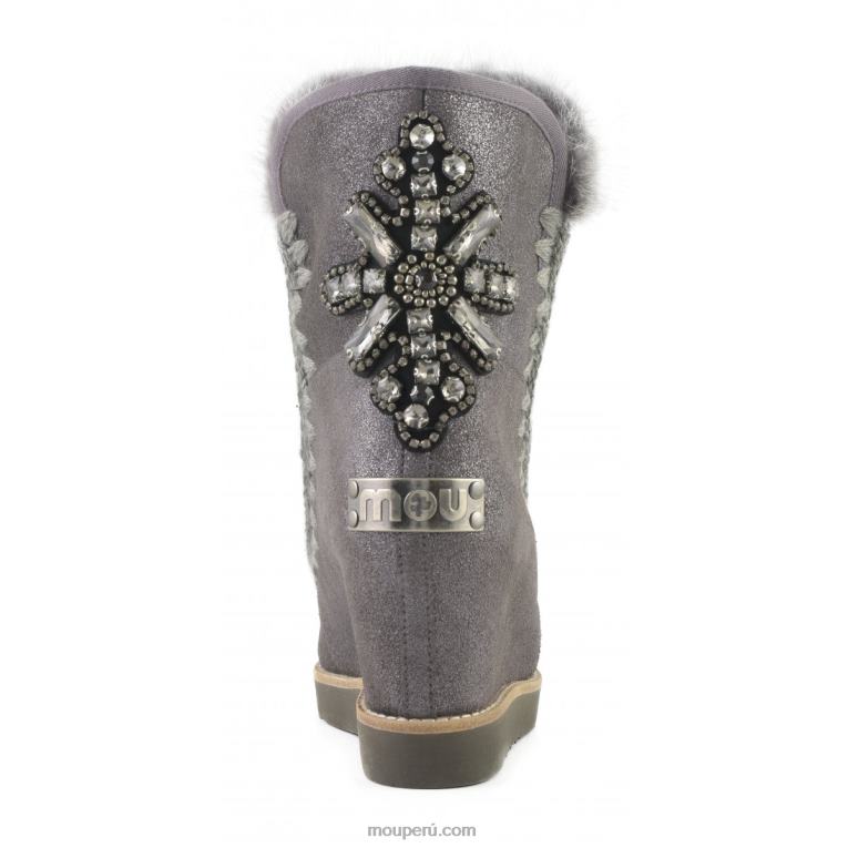 cruz del parche de la parte posterior de la cuña del dedo del pie francés mujer 8DRXZ576 polvo de hierro Mou