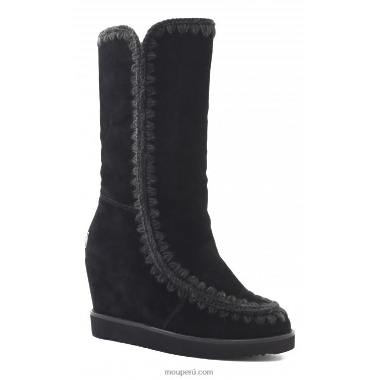 cuña de punta francesa alta mujer 8DRXZ582 negro Mou