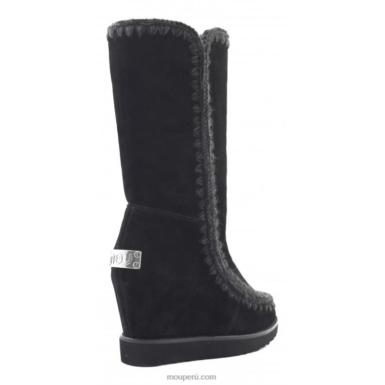 cuña de punta francesa alta mujer 8DRXZ582 negro Mou