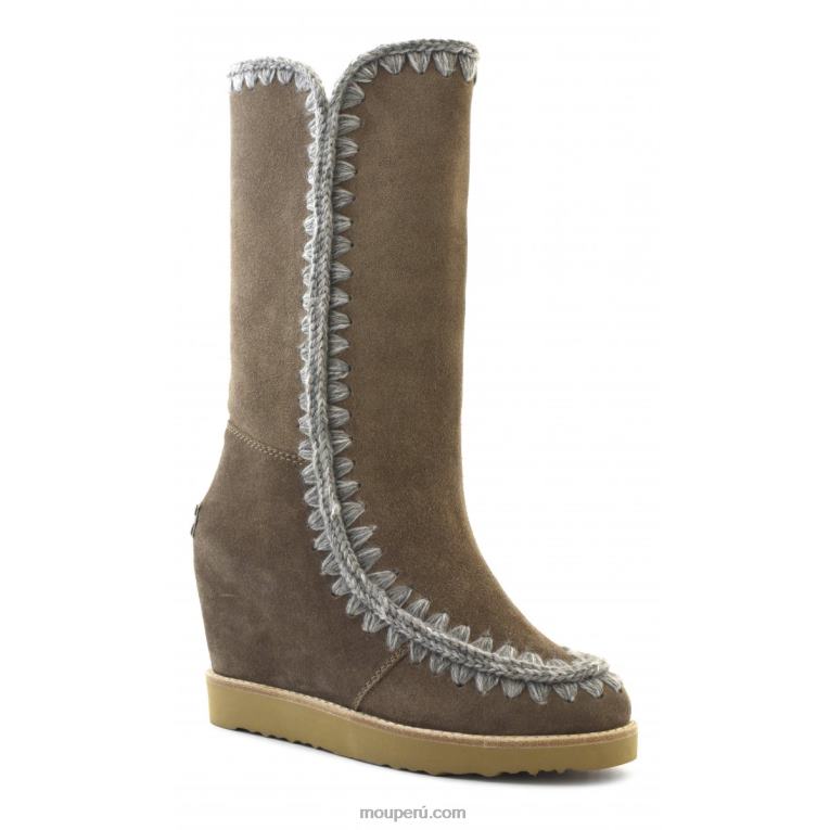 cuña de punta francesa alta mujer 8DRXZ583 piedra oscura Mou