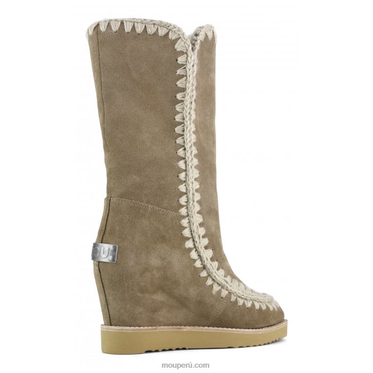 cuña de punta francesa alta mujer 8DRXZ584 elefante gris Mou