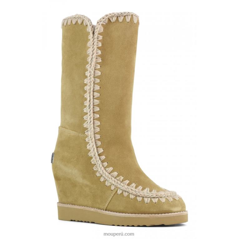 cuña de punta francesa alta mujer 8DRXZ586 tabaco Mou