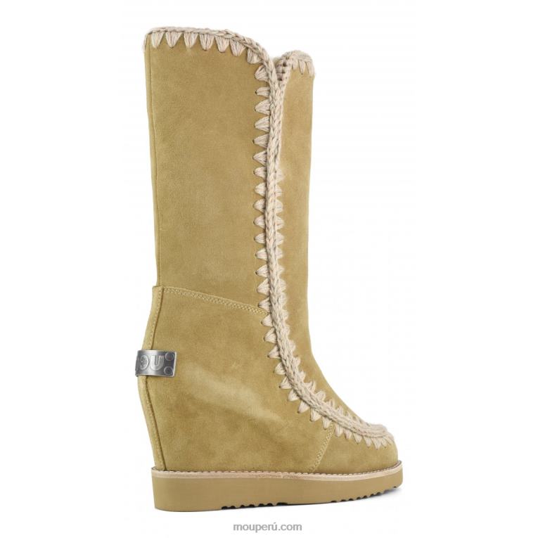 cuña de punta francesa alta mujer 8DRXZ586 tabaco Mou