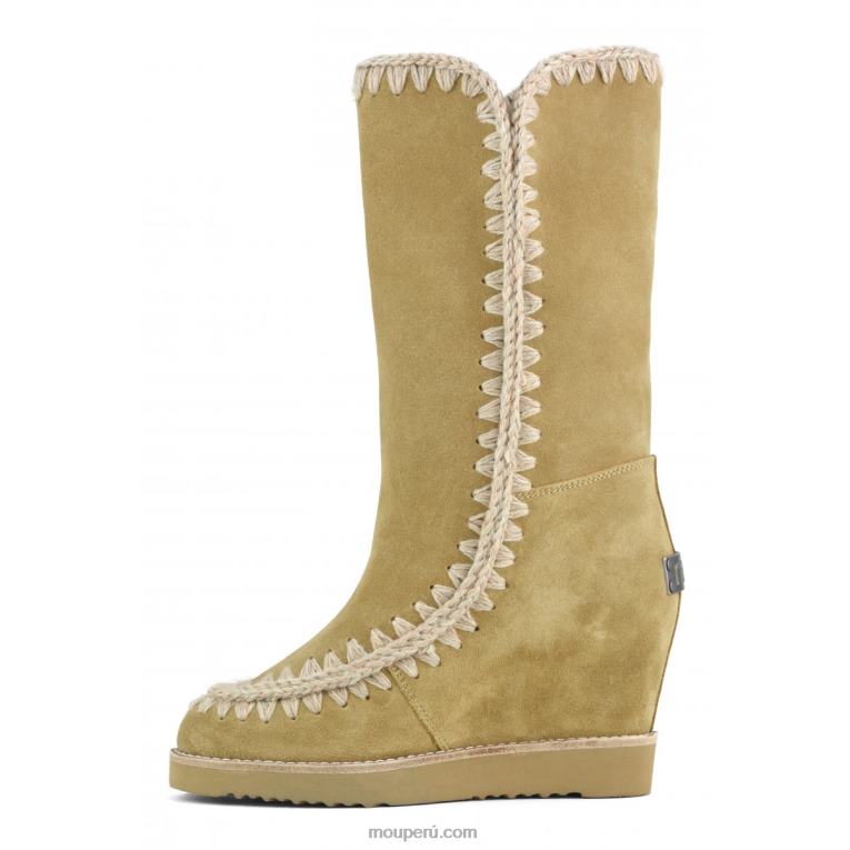 cuña de punta francesa alta mujer 8DRXZ586 tabaco Mou