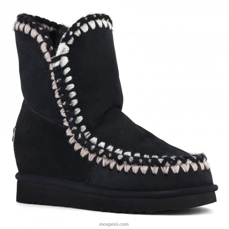 cuña interior corta con pespuntes 3d mujer 8DRXZ547 negro Mou