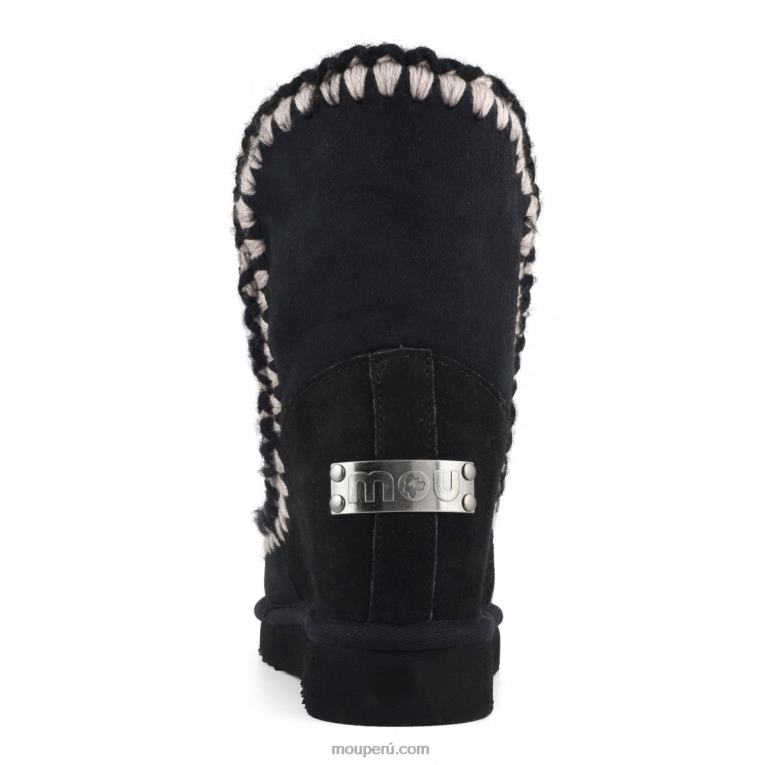 cuña interior corta con pespuntes 3d mujer 8DRXZ547 negro Mou