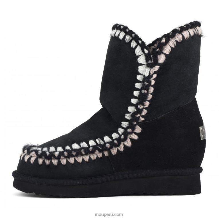 cuña interior corta con pespuntes 3d mujer 8DRXZ547 negro Mou