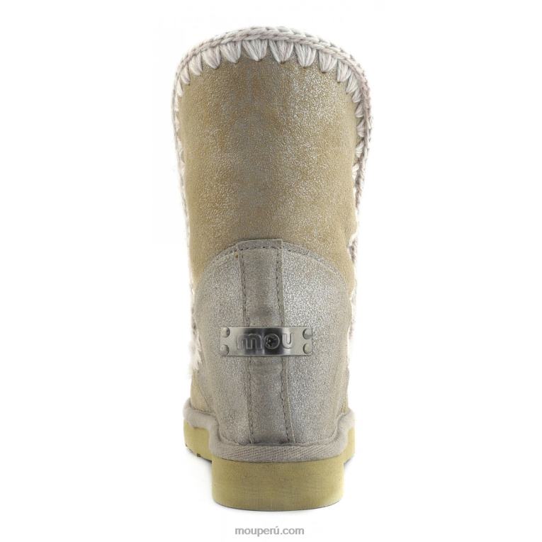 cuña interior esquimal corta mujer 8DRXZ538 piedra metalica Mou