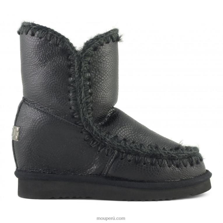 cuña interior esquimal corta mujer 8DRXZ541 espiral en relieve negro Mou