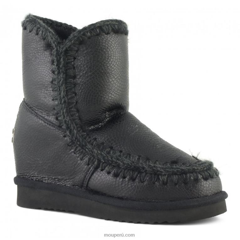 cuña interior esquimal corta mujer 8DRXZ541 espiral en relieve negro Mou