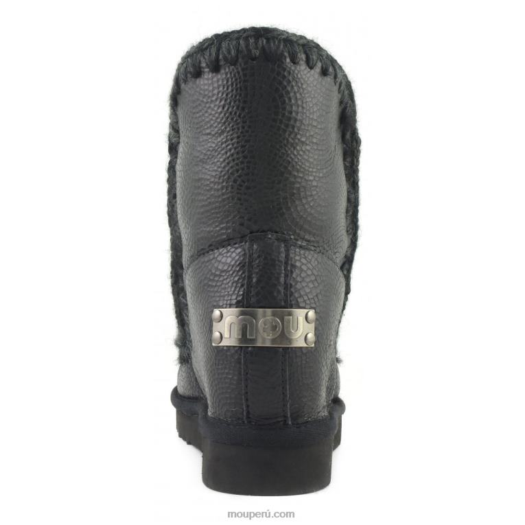 cuña interior esquimal corta mujer 8DRXZ541 espiral en relieve negro Mou