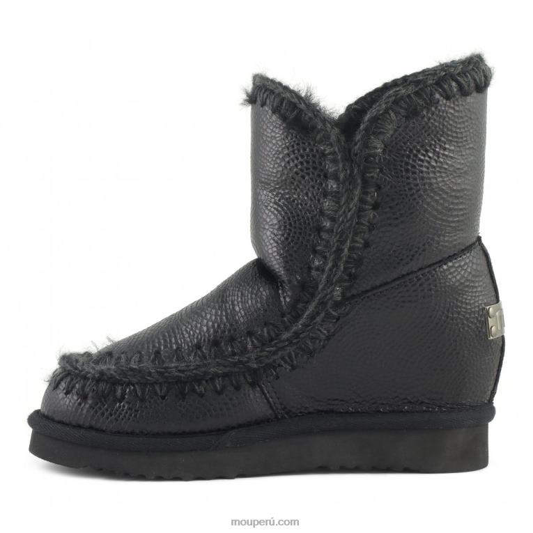 cuña interior esquimal corta mujer 8DRXZ541 espiral en relieve negro Mou