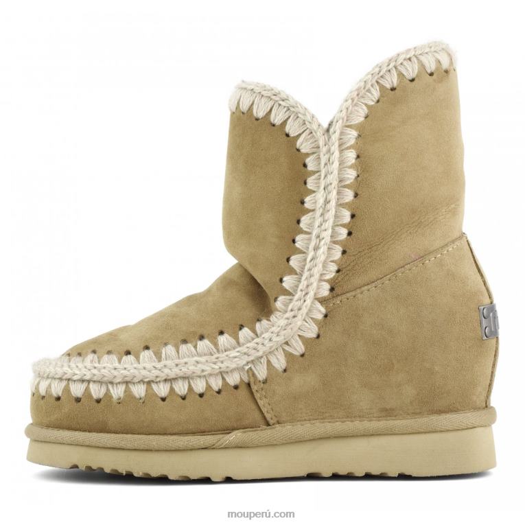 cuña interior esquimal corta mujer 8DRXZ555 tabaco Mou