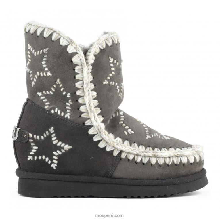 cuña interior lana estrellas bordadas mujer 8DRXZ535 carbón Mou