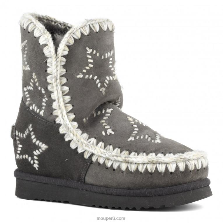 cuña interior lana estrellas bordadas mujer 8DRXZ535 carbón Mou