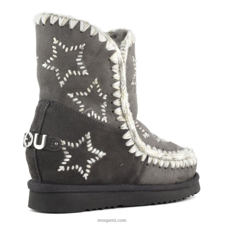 cuña interior lana estrellas bordadas mujer 8DRXZ535 carbón Mou