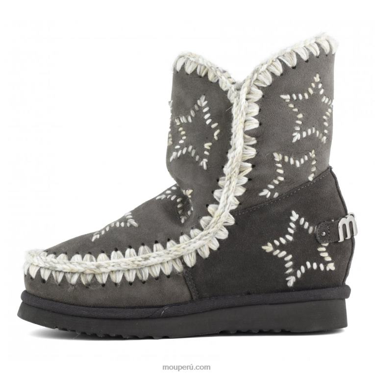cuña interior lana estrellas bordadas mujer 8DRXZ535 carbón Mou