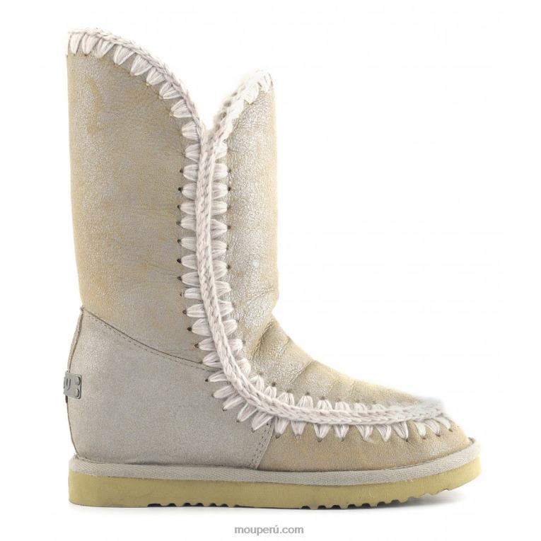 cuña interna esquimal alta mujer 8DRXZ565 piedra metalica Mou