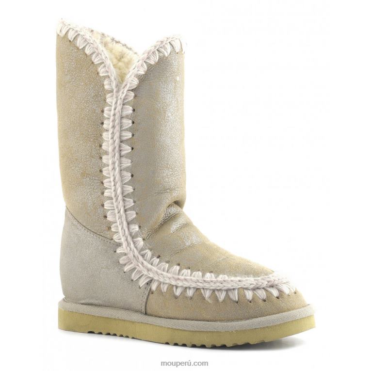 cuña interna esquimal alta mujer 8DRXZ565 piedra metalica Mou