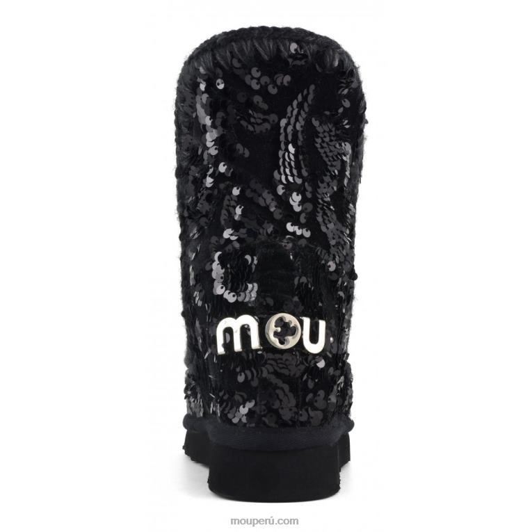 lentejuelas iridiscentes cuña interior mujer 8DRXZ543 lentejuelas iridiscentes azul negro sobre negro Mou