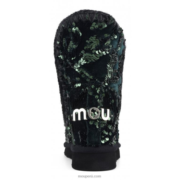 lentejuelas iridiscentes cuña interior mujer 8DRXZ544 lentejuelas iridiscentes verdes sobre terciopelo Mou