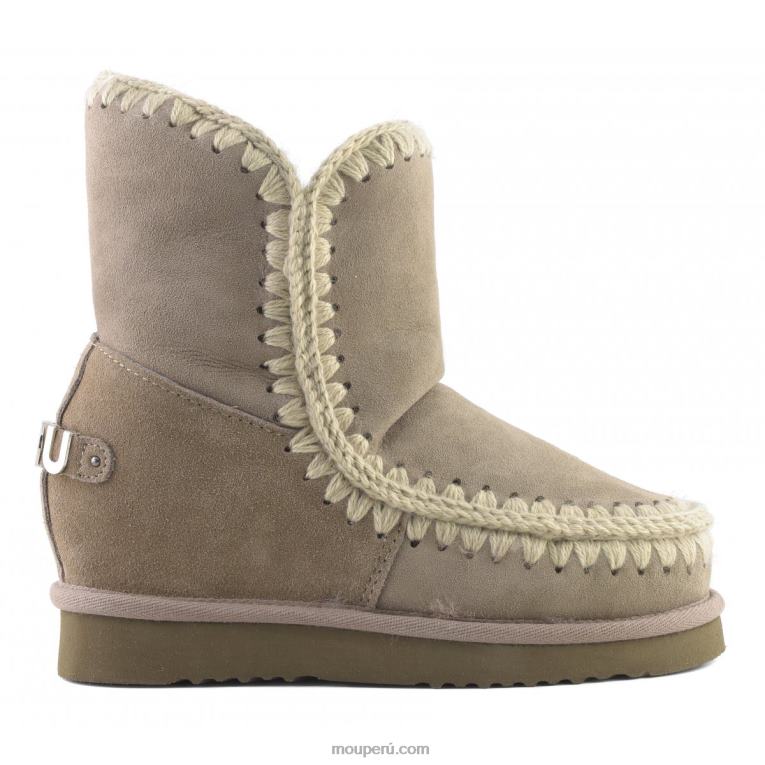 logotipo metálico corto con cuña interior mujer 8DRXZ559 elefante gris Mou