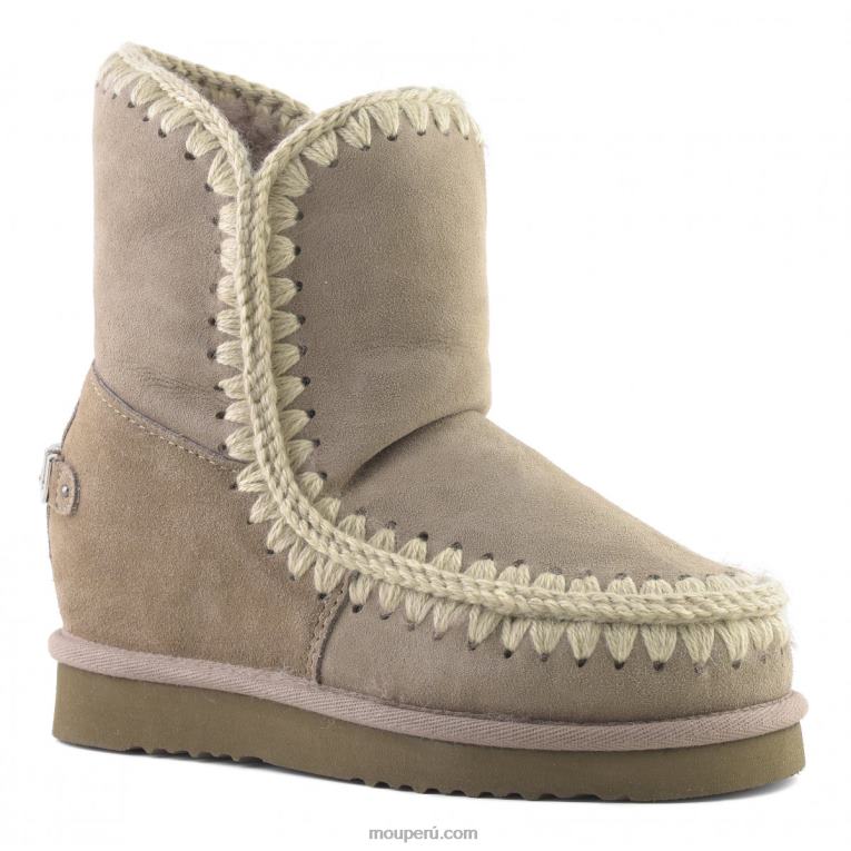 logotipo metálico corto con cuña interior mujer 8DRXZ559 elefante gris Mou