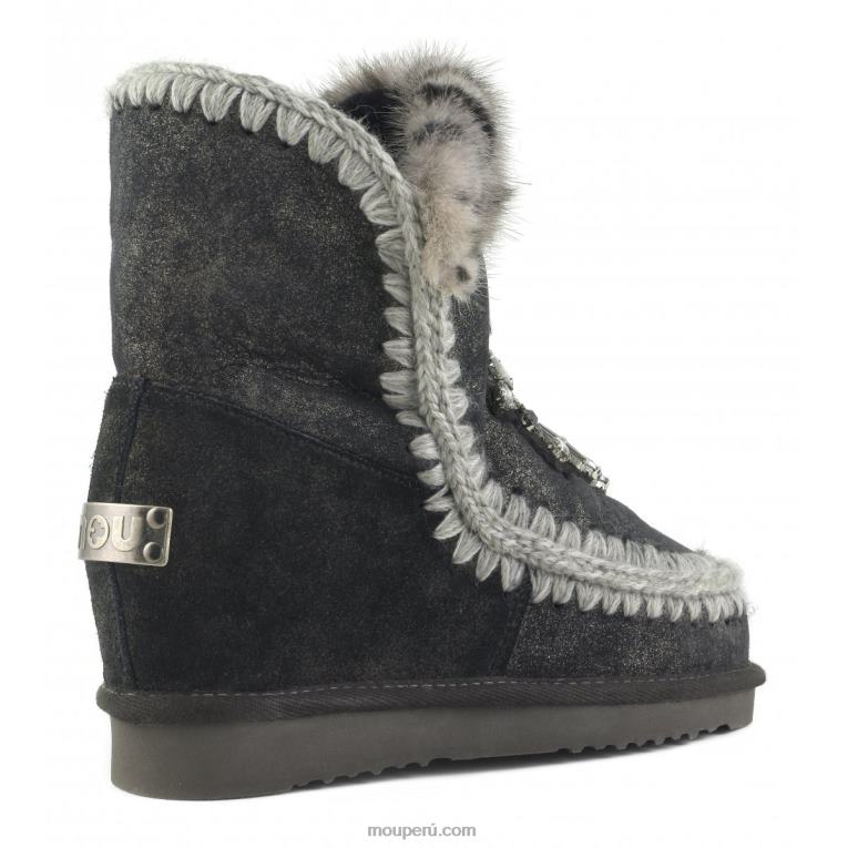 parche de corazón de cuña interior mujer 8DRXZ546 polvo negro Mou