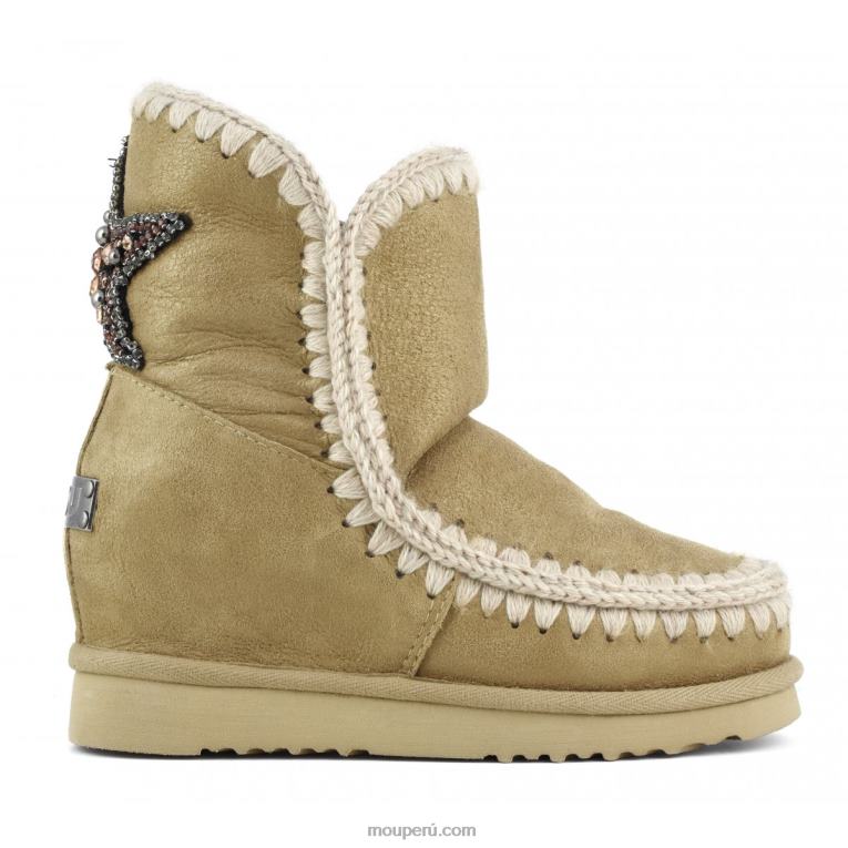 parche de estrella en la parte posterior de la cuña interna mujer 8DRXZ545 polvo de tabaco Mou