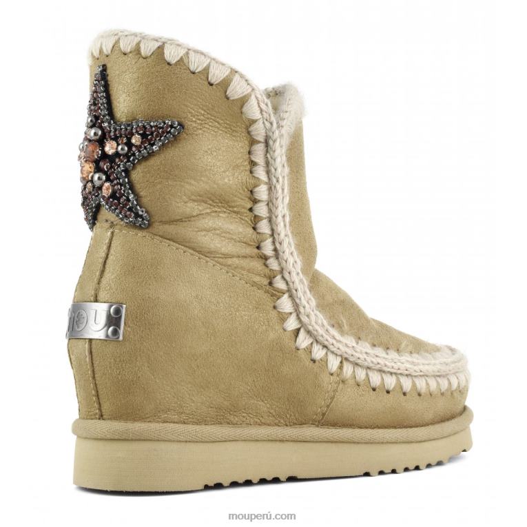 parche de estrella en la parte posterior de la cuña interna mujer 8DRXZ545 polvo de tabaco Mou