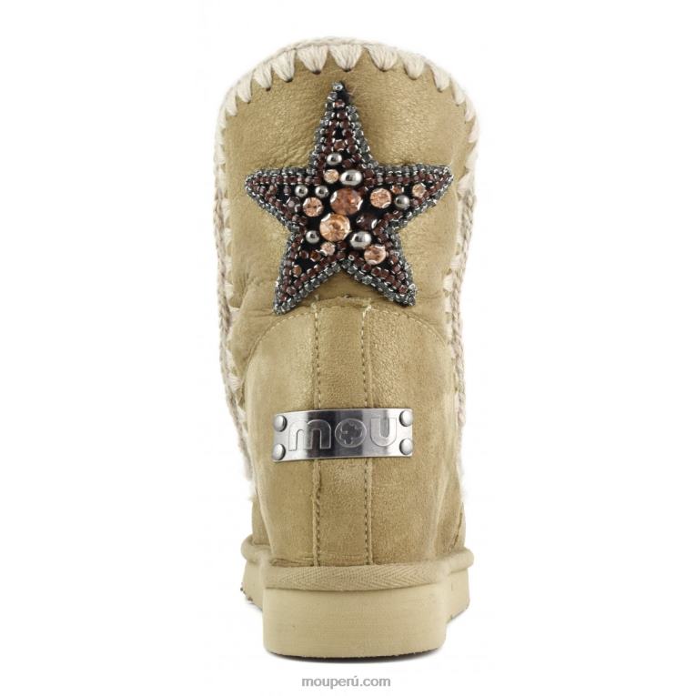 parche de estrella en la parte posterior de la cuña interna mujer 8DRXZ545 polvo de tabaco Mou