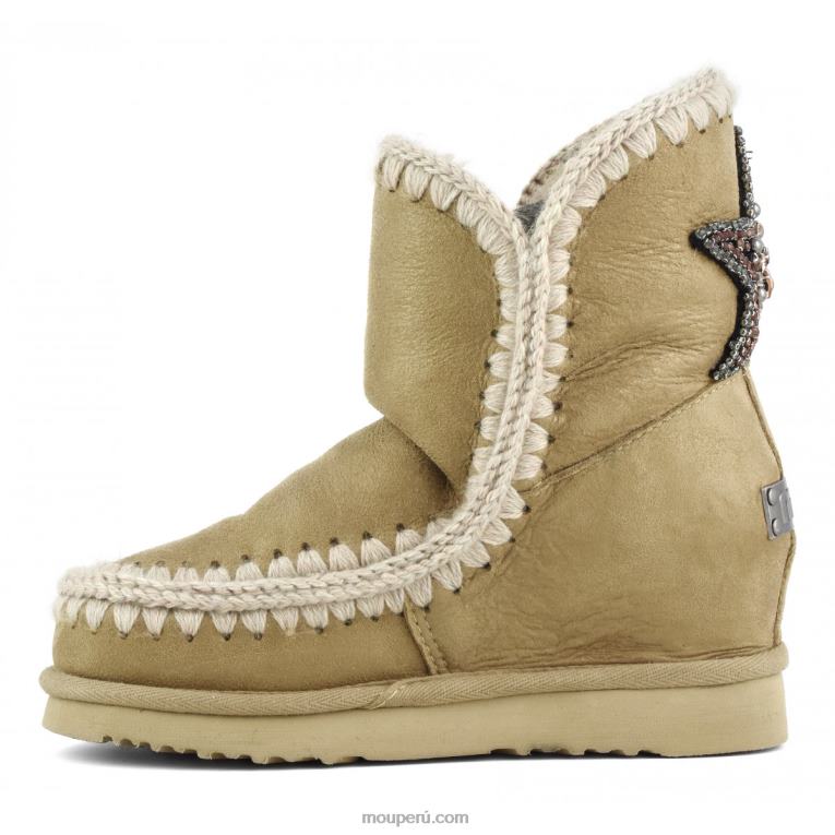 parche de estrella en la parte posterior de la cuña interna mujer 8DRXZ545 polvo de tabaco Mou