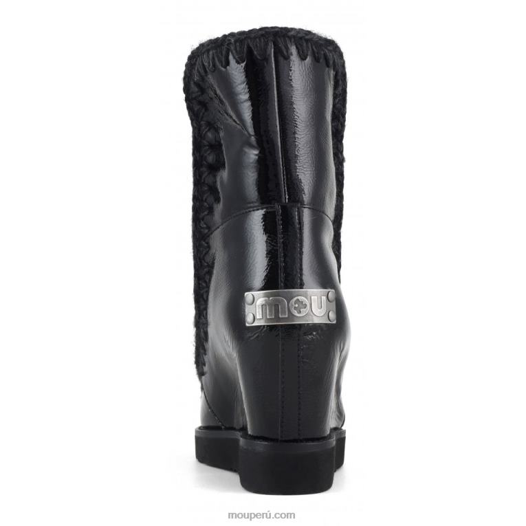 shorts con puntera francesa mujer 8DRXZ577 charol negro Mou