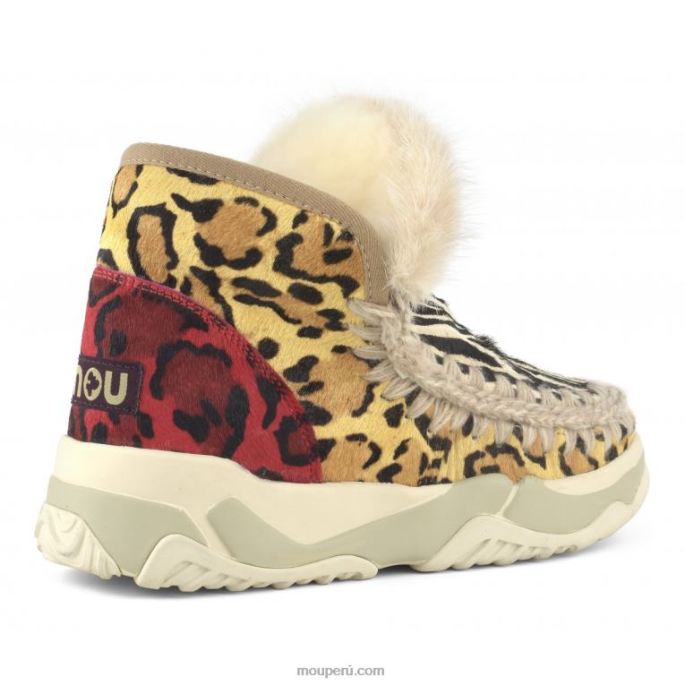 Entrenador esquimal piel de caballo mixta mujer 8DRXZ687 cebra negro blanco Mou