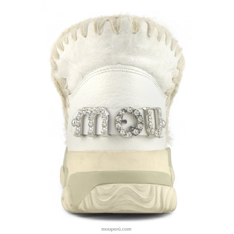 diamantes de imitación entrenador esquimal mujer 8DRXZ693 blanco ceroso Mou