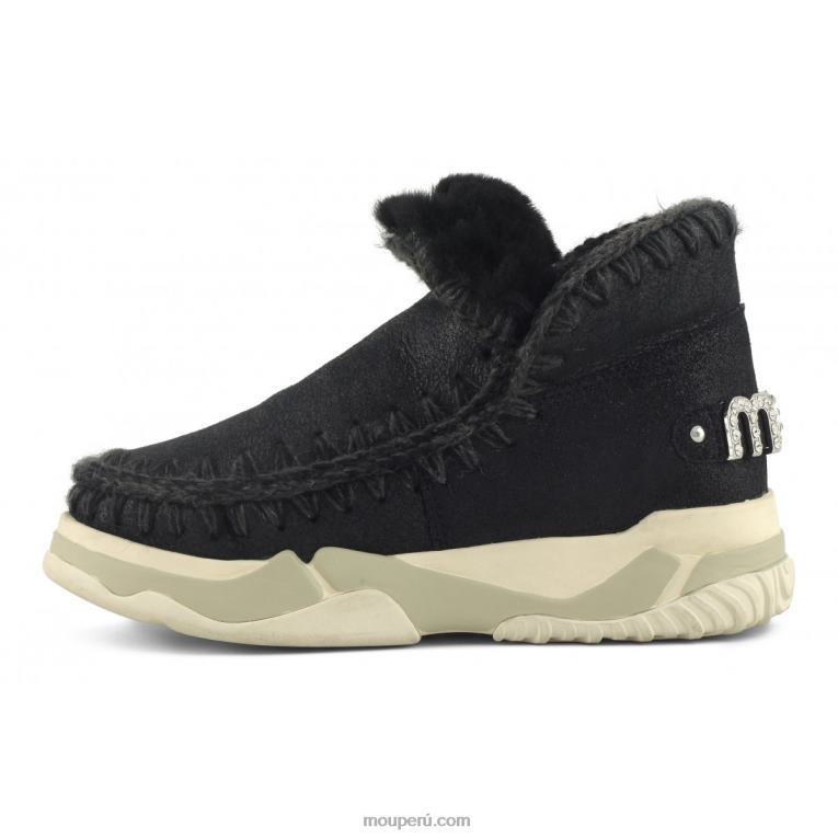 entrenador esquimal mujer 8DRXZ685 agrietado negro/gris Mou