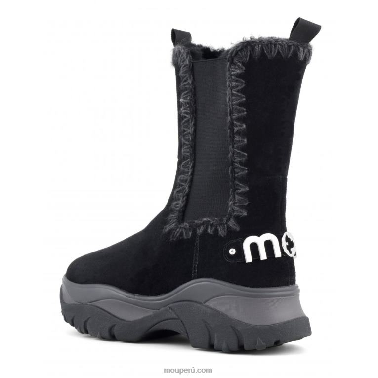 botas chelsea altas esquimales gruesas mujer 8DRXZ726 negro Mou