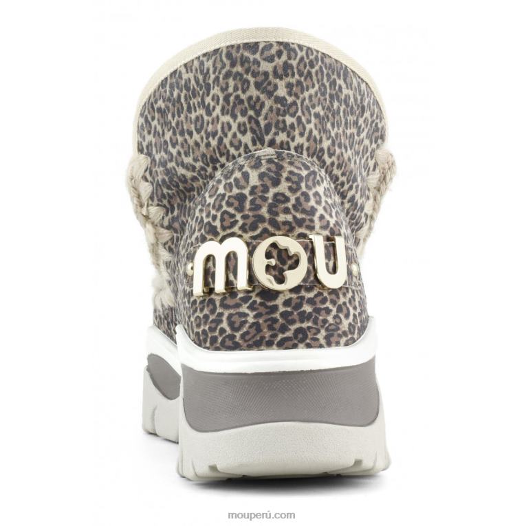 zapatilla gruesa esquimal mujer 8DRXZ723 cuero de guepardo pequeño Mou