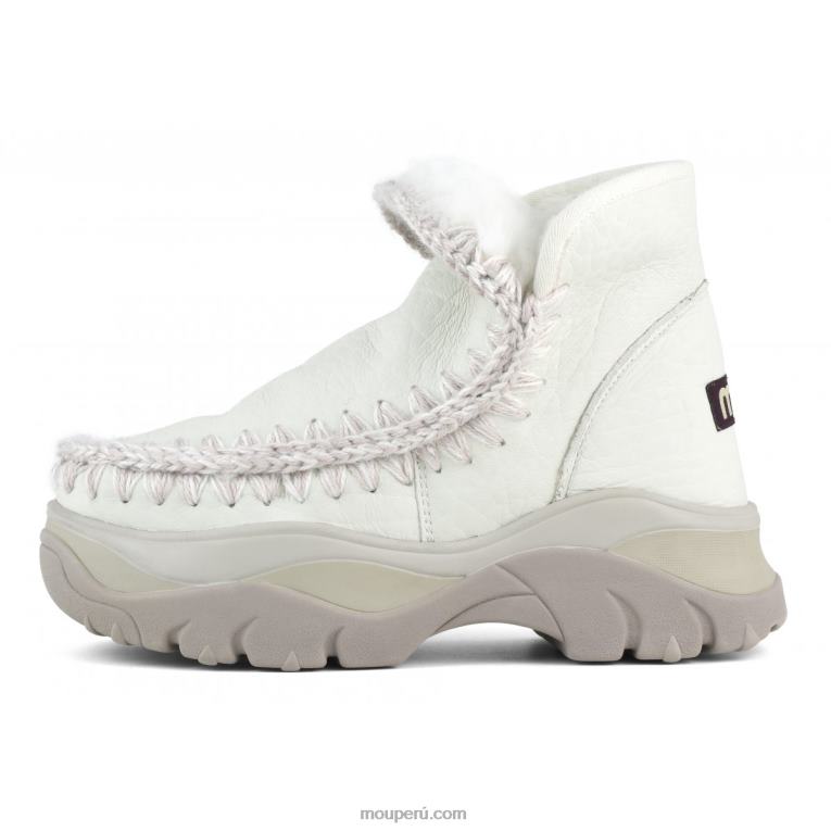 zapatillas esquimales gruesas mujer 8DRXZ717 nubuck blanco verdadero Mou