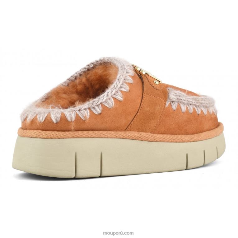 logotipo de metal de zueco de rebote mujer 8DRXZ531 albaricoque naranja Mou