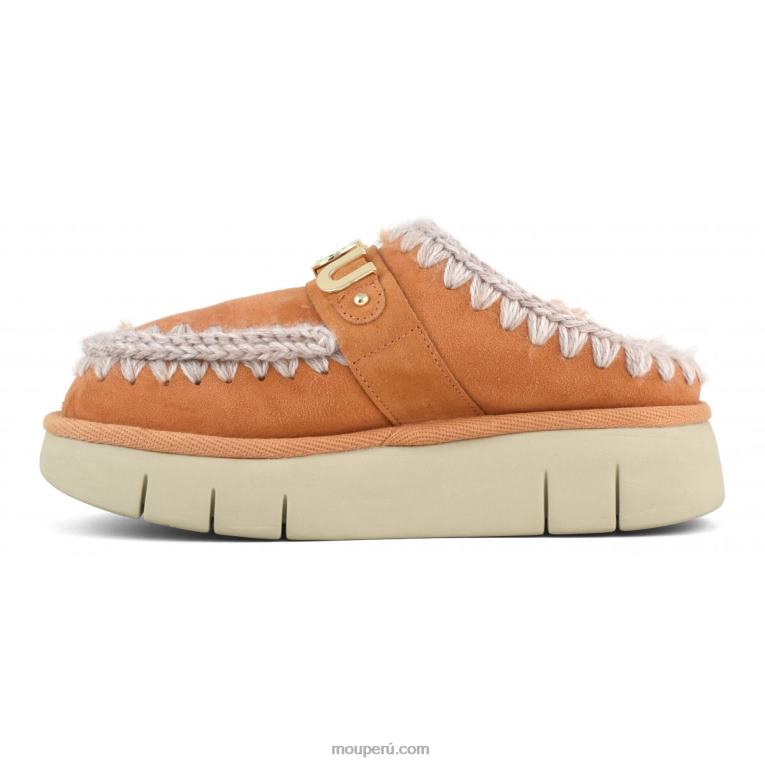 logotipo de metal de zueco de rebote mujer 8DRXZ531 albaricoque naranja Mou