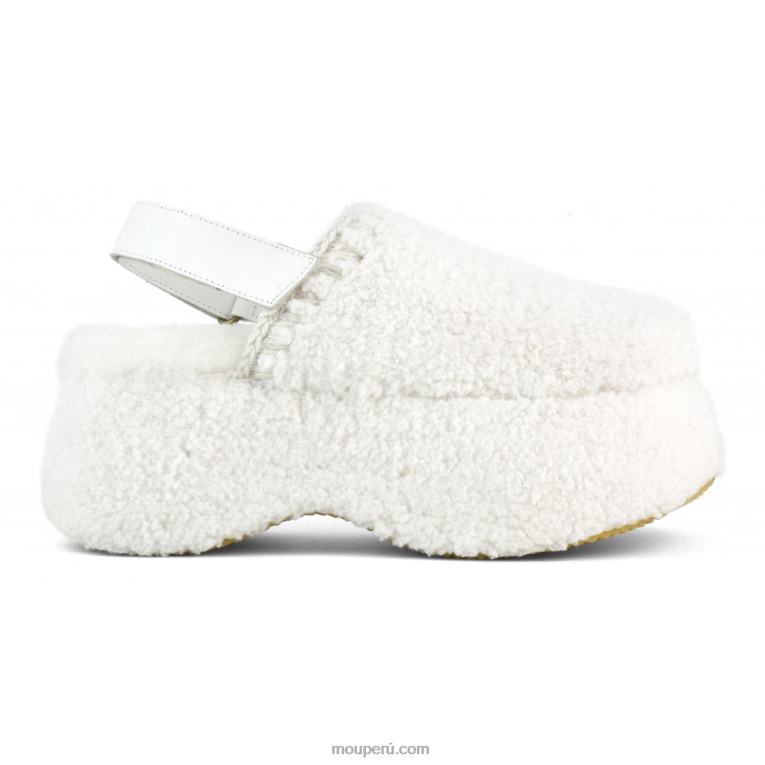 plataforma trasera gruesa mujer 8DRXZ714 blanco Mou