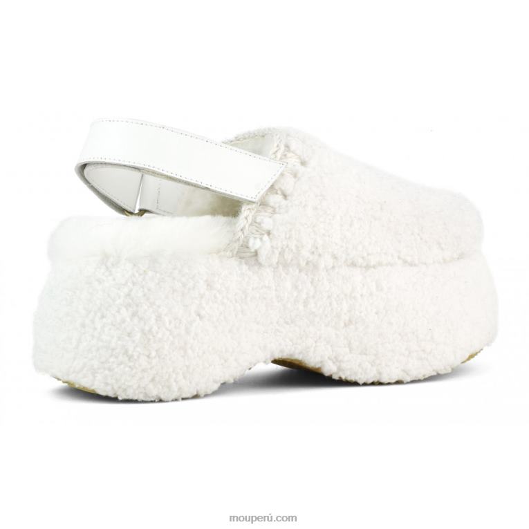 plataforma trasera gruesa mujer 8DRXZ714 blanco Mou