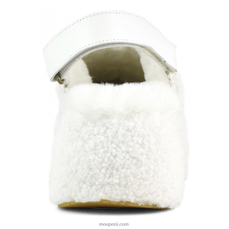 plataforma trasera gruesa mujer 8DRXZ714 blanco Mou