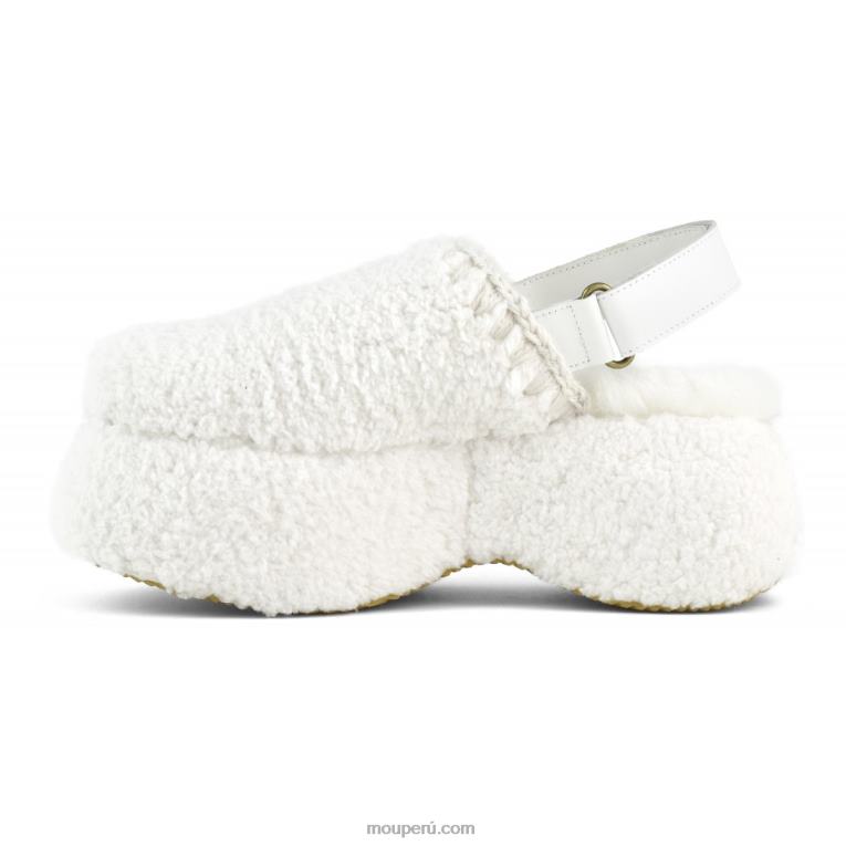 plataforma trasera gruesa mujer 8DRXZ714 blanco Mou