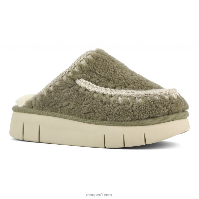 rebote zueco rizado piel de oveja mujer 8DRXZ527 milicia Mou