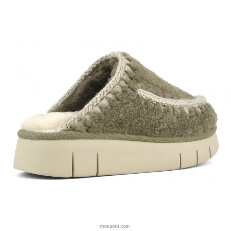 rebote zueco rizado piel de oveja mujer 8DRXZ527 milicia Mou