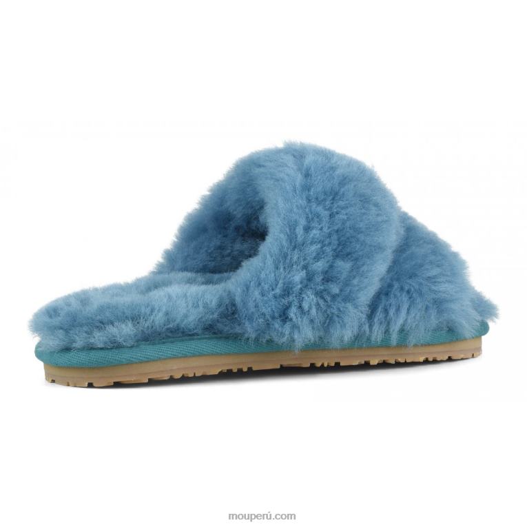 Slipper 2 rayas pelo borrego mujer 8DRXZ455 golfo de vizcaya Mou