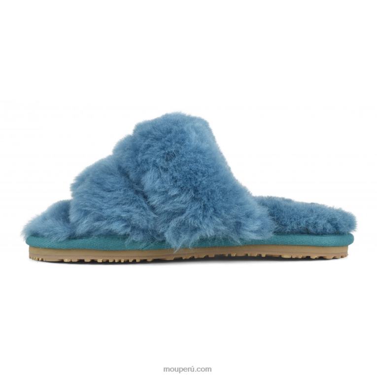 Slipper 2 rayas pelo borrego mujer 8DRXZ455 golfo de vizcaya Mou