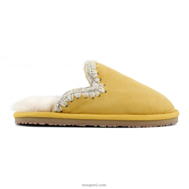 Zapatilla ante punto esquimal mujer 8DRXZ438 piña Mou